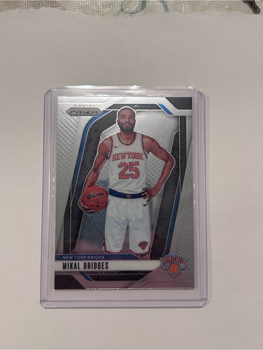 Mikal Bridges Prizm New York Knicks Basketball Card